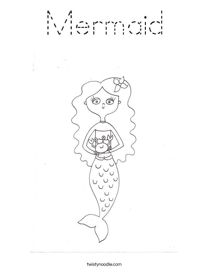 Mermaid Coloring Page