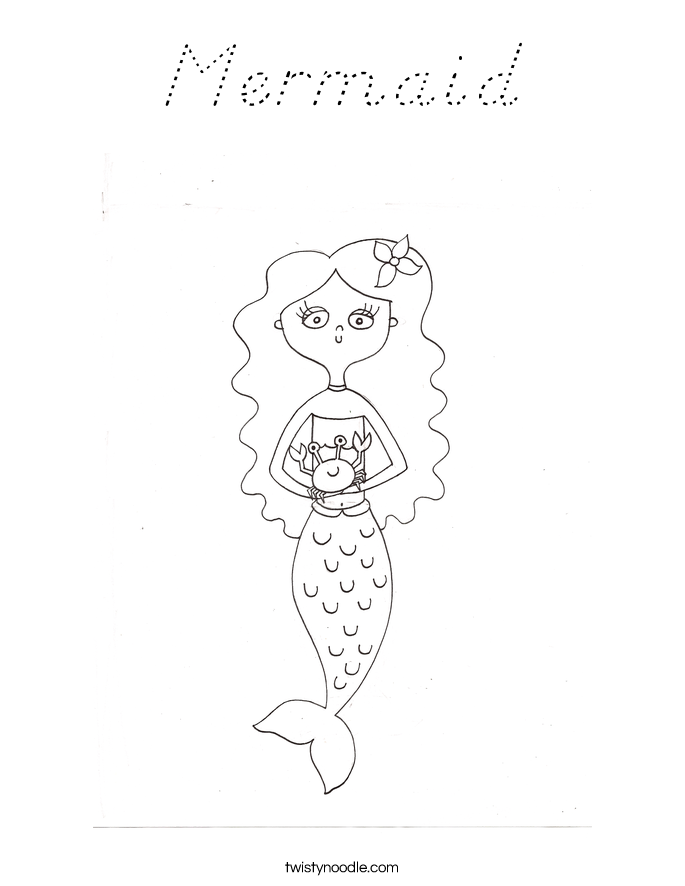 Mermaid Coloring Page