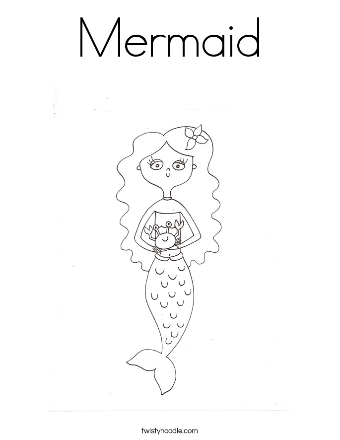 Mermaid Coloring Page