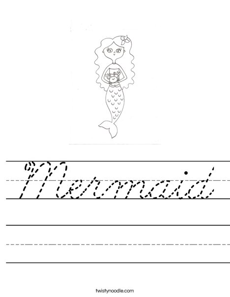 Mermaid by Melissa Worksheet