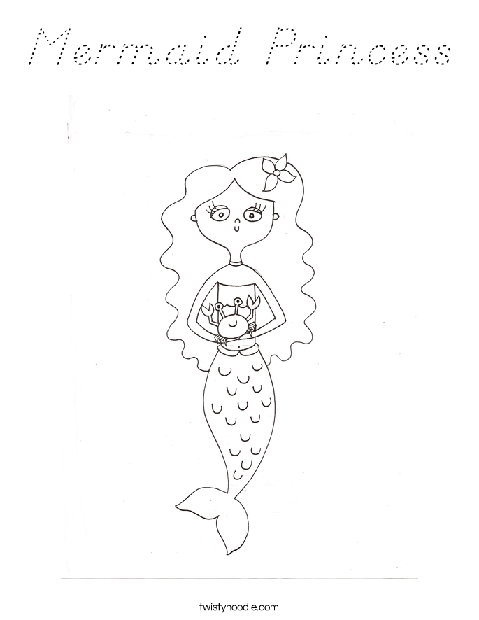 Mermaid Princess Coloring Page