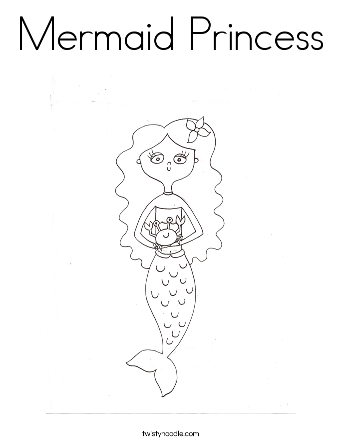 Mermaid Princess Coloring Page