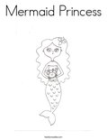 Mermaid Princess Coloring Page