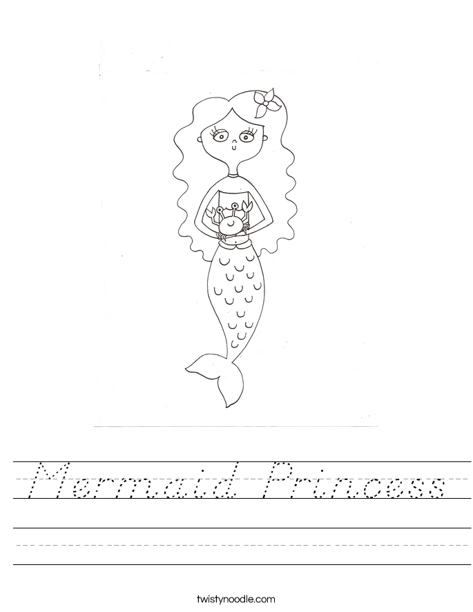 Mermaid Princess Worksheet