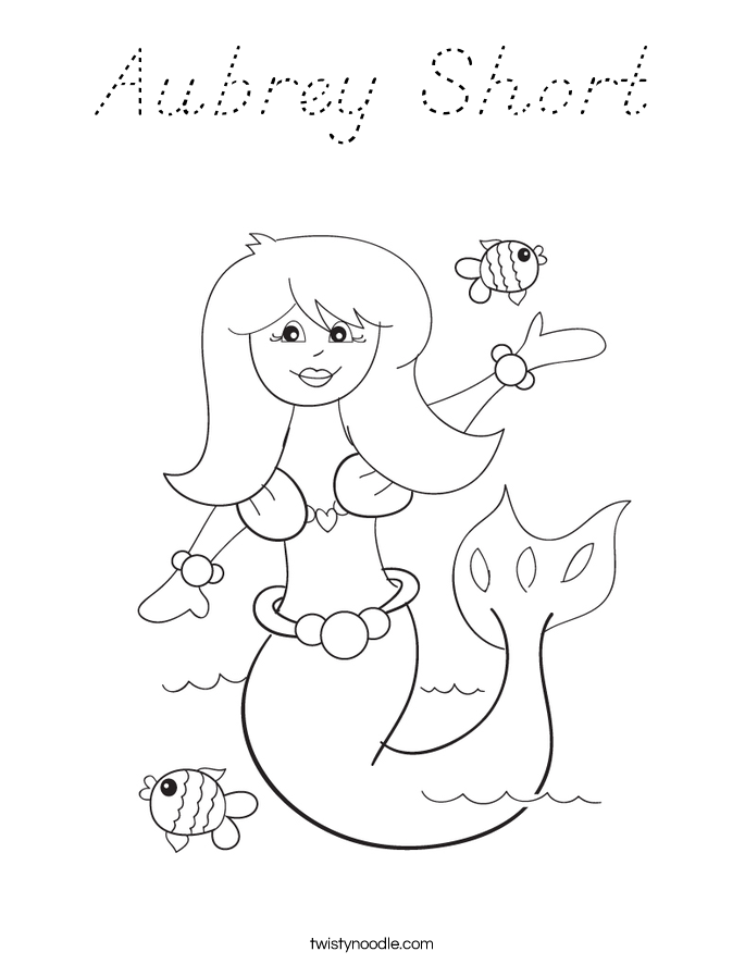 Aubrey Short Coloring Page