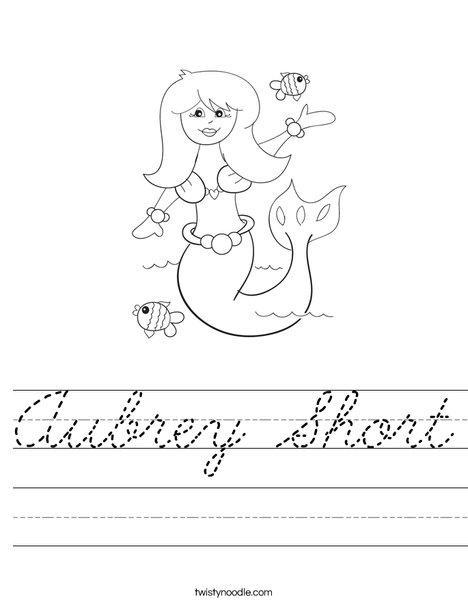 Mermaid Worksheet