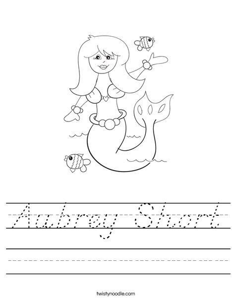 Mermaid Worksheet