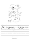 Aubrey Short Worksheet