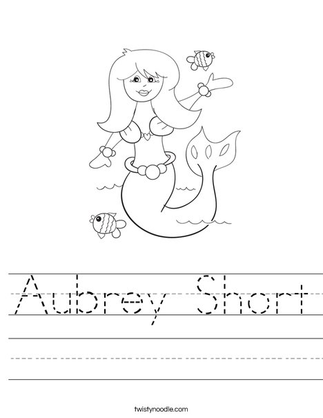 Mermaid Worksheet