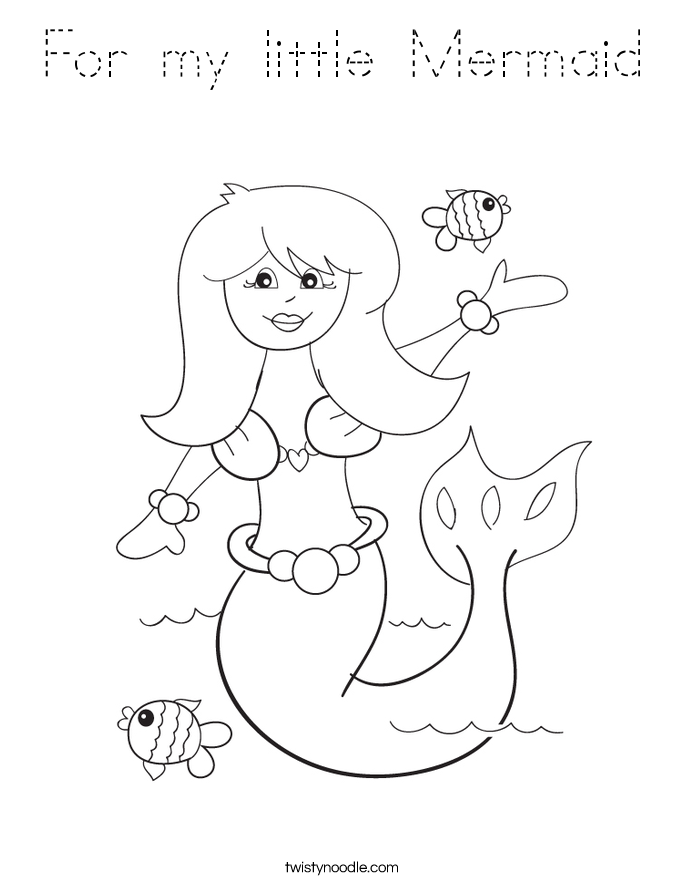 For my little Mermaid Coloring Page