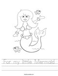 For my little Mermaid Worksheet