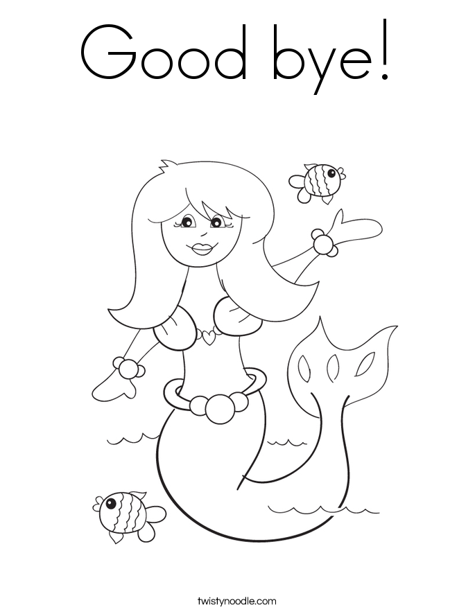 Good bye! Coloring Page