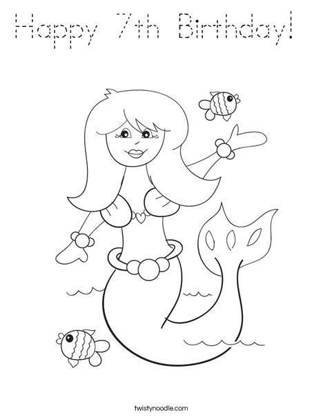 Mermaid Coloring Page