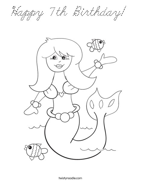 Mermaid Coloring Page