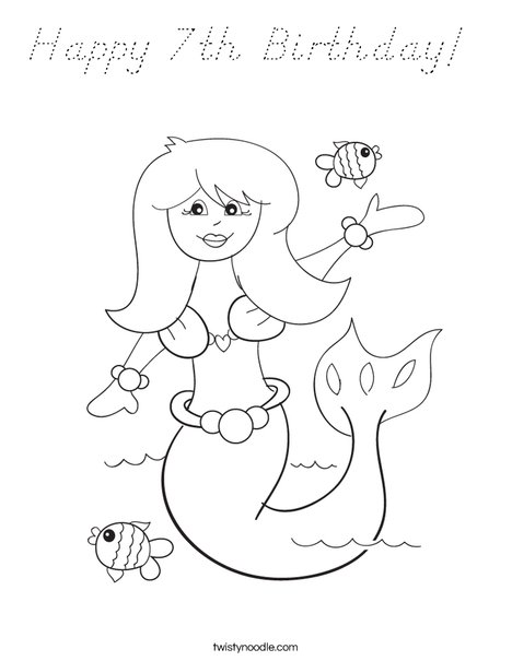 Mermaid Coloring Page