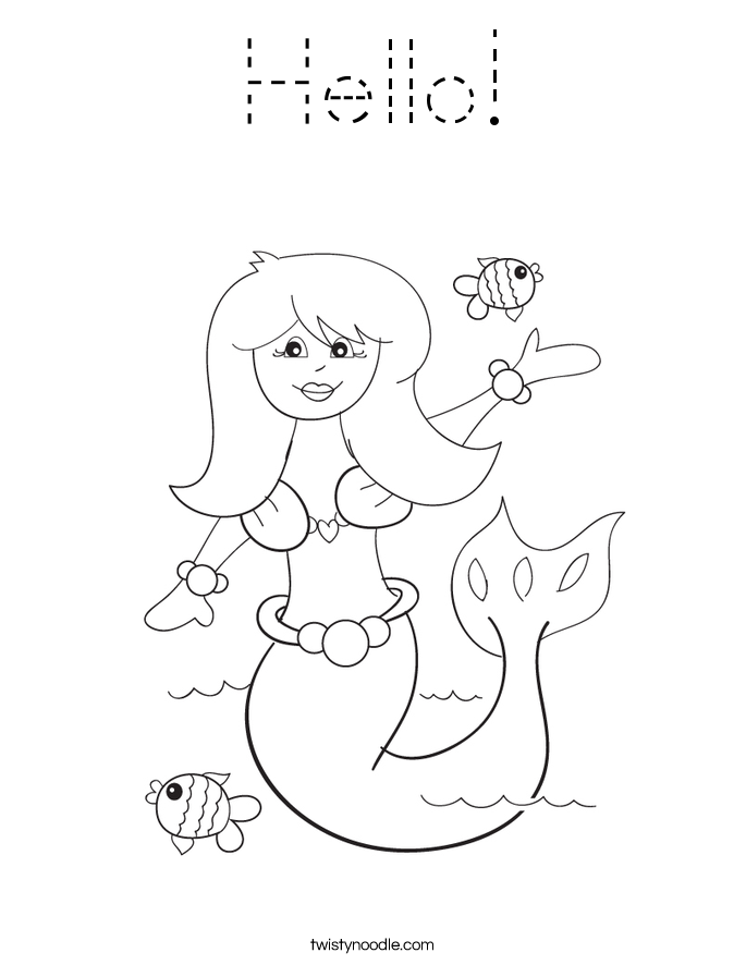 Hello! Coloring Page