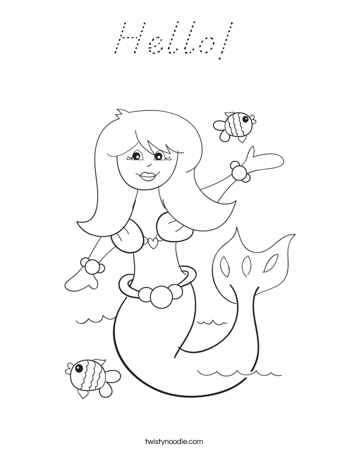 Hello! Coloring Page