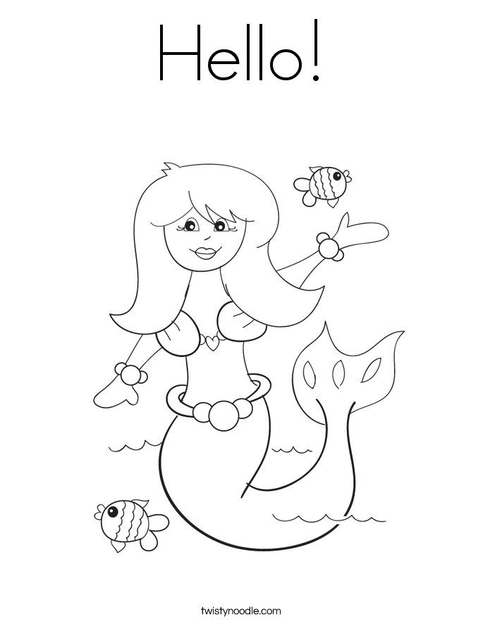 Hello! Coloring Page