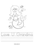 Love U Grandma Worksheet