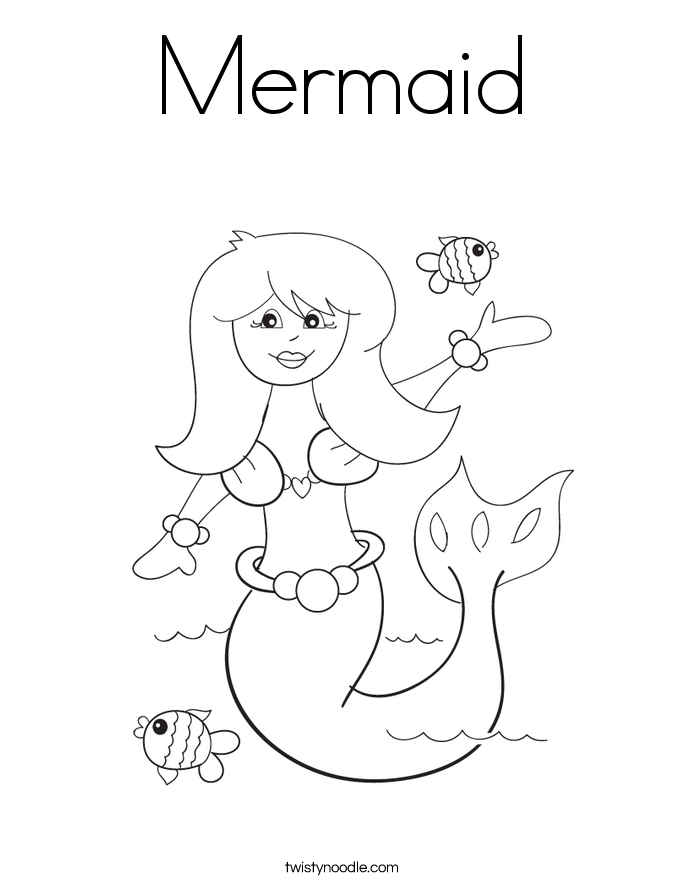 Mermaid Coloring Page