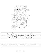 Mermaid Handwriting Sheet