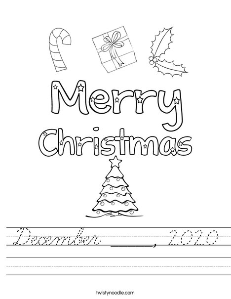 Merry Christmas Worksheet