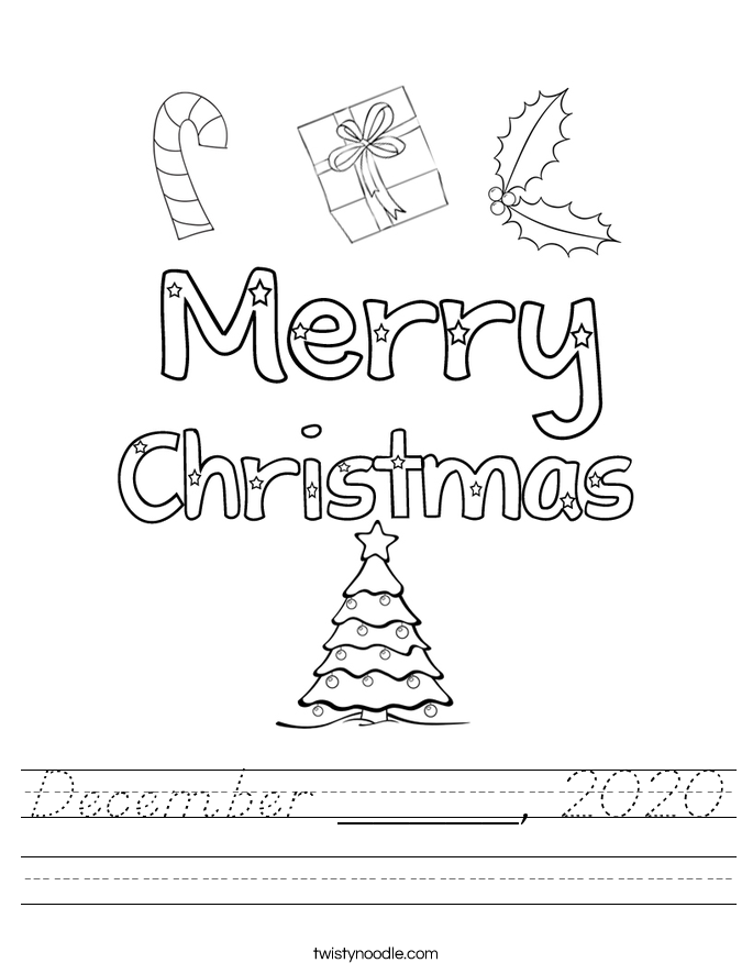 December _____, 2020 Worksheet