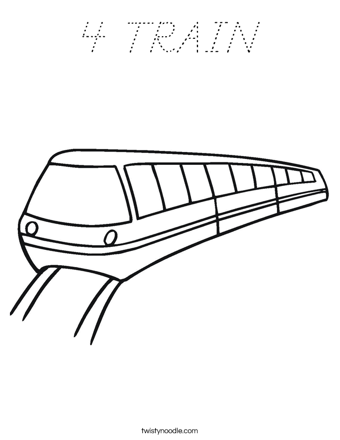 4 TRAIN Coloring Page