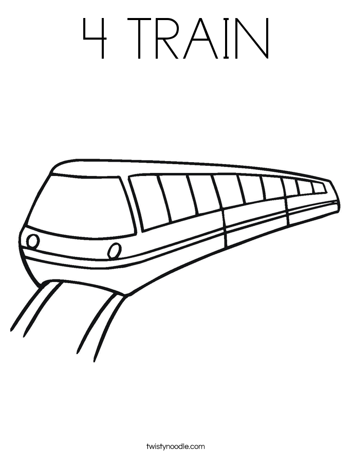 4 TRAIN Coloring Page