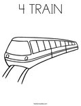 4 TRAIN Coloring Page