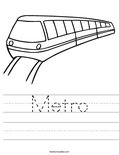 Metro Worksheet