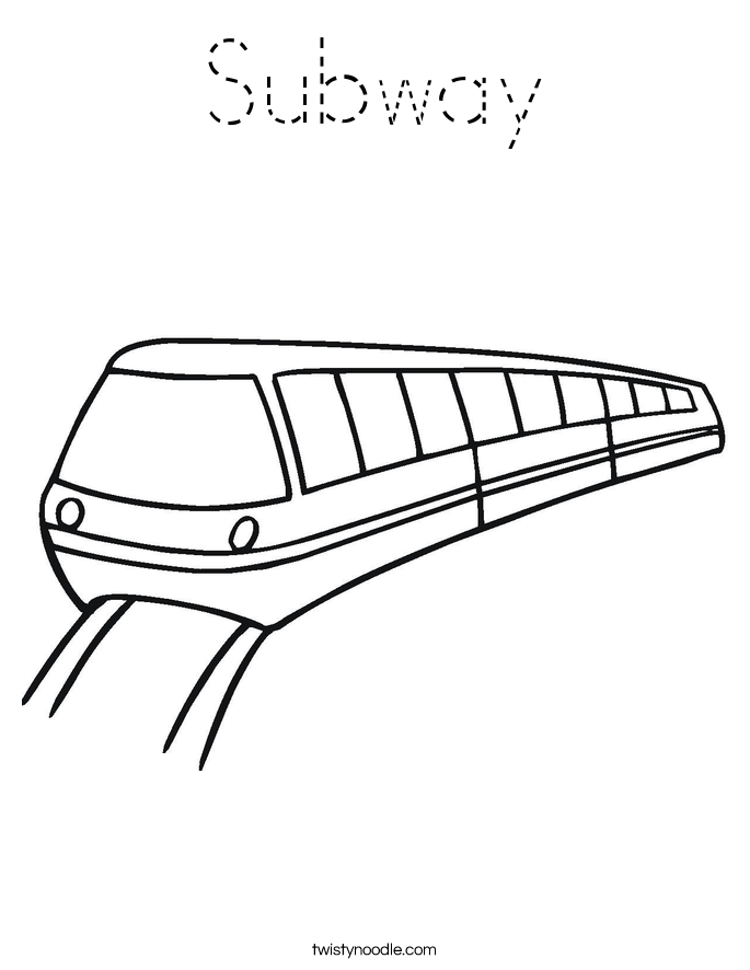 Subway Coloring Page