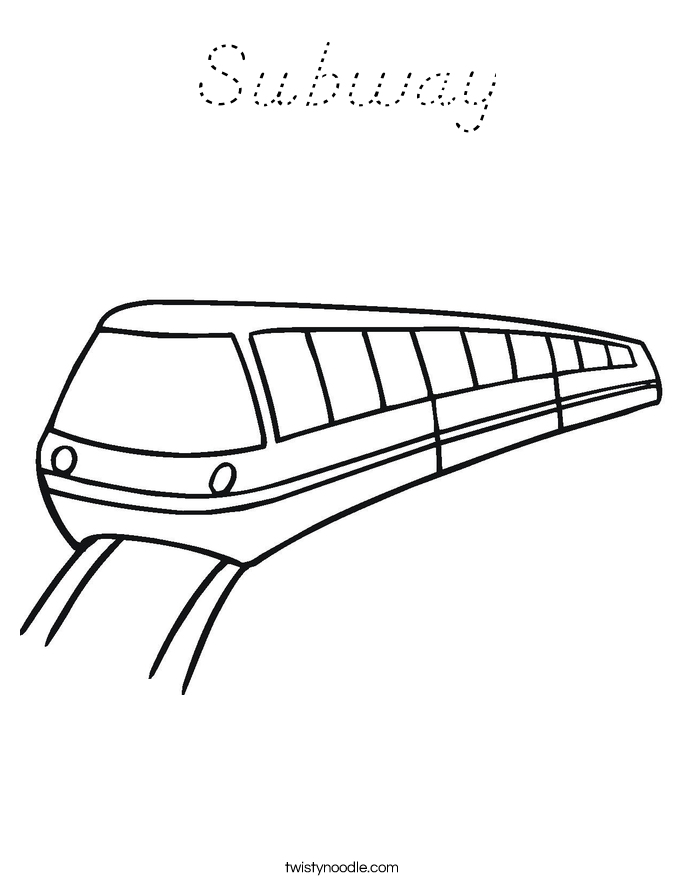 Subway Coloring Page