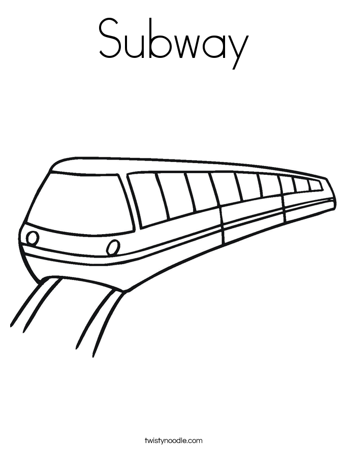 Subway Coloring Page