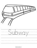 Subway Worksheet