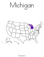 Michigan Coloring Page