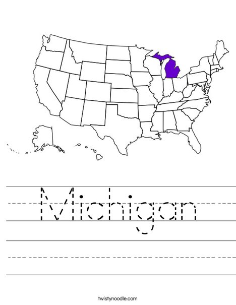 Michigan Worksheet - Twisty Noodle