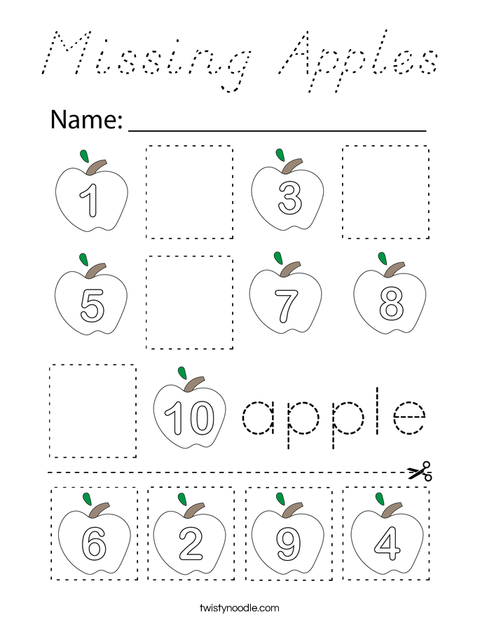 Missing Apples Coloring Page
