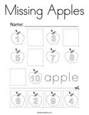 Missing Apples Coloring Page