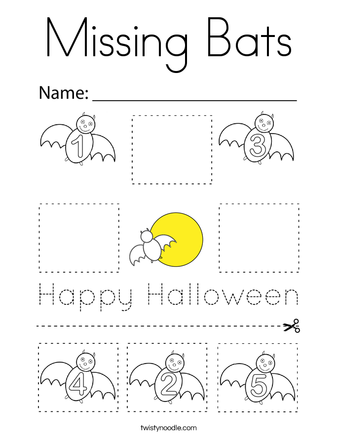 Missing Bats Coloring Page