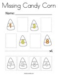 Missing Candy Corn Coloring Page