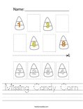 Missing Candy Corn Worksheet
