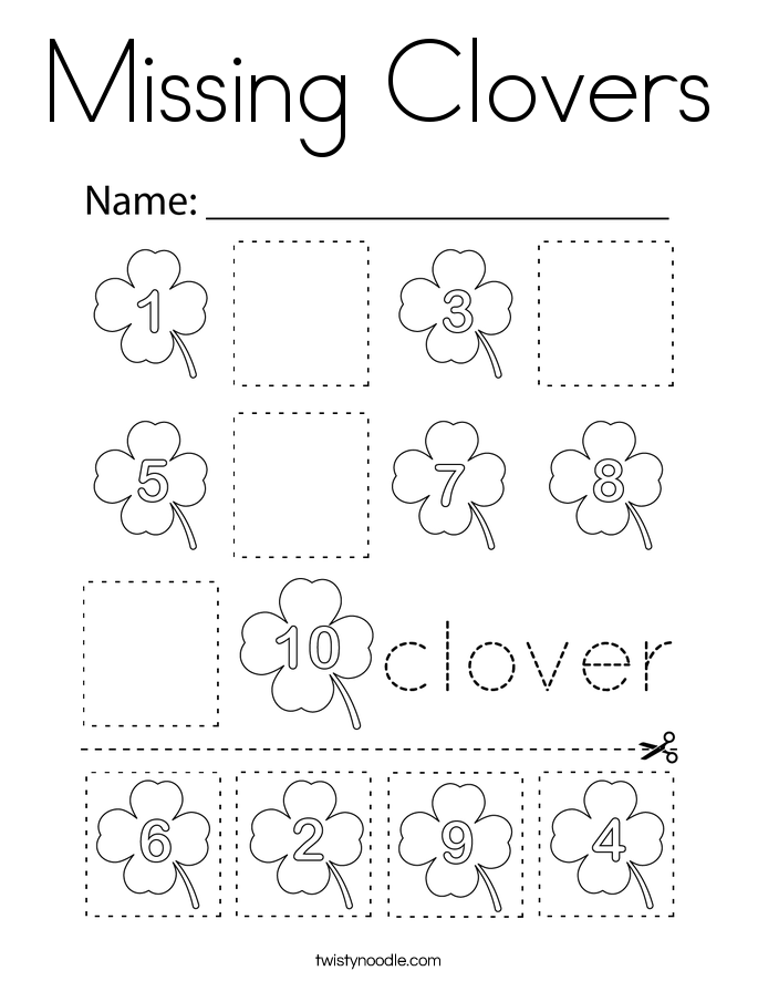 Missing Clovers Coloring Page