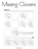 Missing Clovers Coloring Page