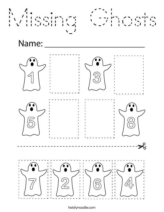 Missing Ghosts Coloring Page