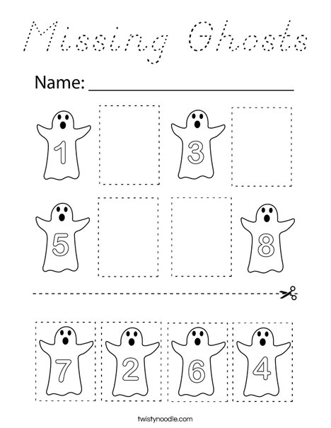 Missing Ghosts Coloring Page