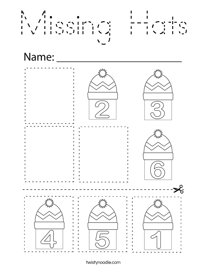 Missing Hats Coloring Page