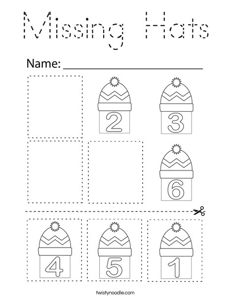 Missing hats Coloring Page