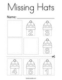 Missing Hats Coloring Page