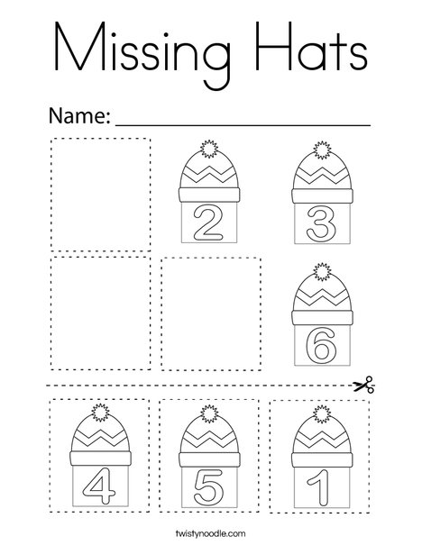 Missing hats Coloring Page